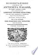 Dissertazioni Sopra Le Antichità Italiane