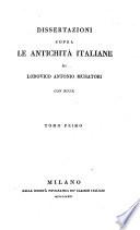 Dissertazioni sopra le antichita italiane