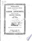 Dissertazioni storiche apologetiche critiche delle sarde antichità scritte dall'abate Matteo Madao. Tomo primo (- )