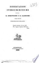 Dissertazioni storico-critiche sopra il romanticismo e il classicismo
