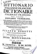 Dittionario italiano, e francese