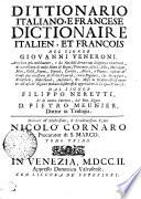 DITTIONARIO ITALIANO, E FRANCESE