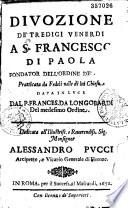 Divozione di tredigi venerdi a S. Francesco di Paola