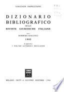 Dizionario bibliografico delle riviste giuridiche italiane (1995)