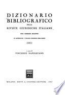 Dizionario bibliografico delle riviste giuridiche italiane