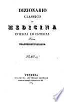 Dizionario classico di medicina interna ed esterna
