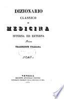 Dizionario classico di medicina interna ed esterna