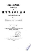 Dizionario classico di medicina interna ed esterna