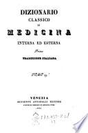 Dizionario classico di medicina interna ed esterna