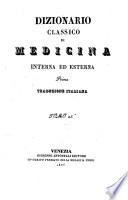 Dizionario classico di medicina interna ed esterna
