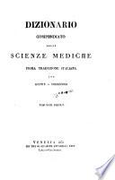 Dizionario compendiato delle scienze mediche, prima traduzione italiana con giunte e correzioni