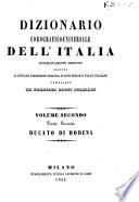 Dizionario corografico-universale dell'Italia sistematicamente suddiviso secondo l'attuale partizione politica d'ogni singolo Stato italiano