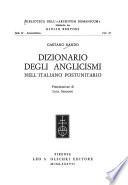 Dizionario degli anglicismi nell'italiano postunitario