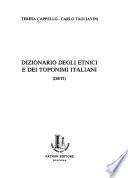 Dizionario degli etnici e dei toponimi italiani