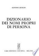 Dizionario dei nomi propri di persona