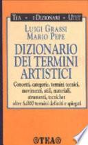 Dizionario dei termini artistici