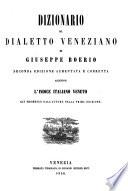 Dizionario del dialetto veneziano