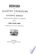 Dizionario del dialetto veneziano