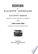 Dizionario del dialetto veneziano