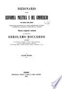 Dizionario della economia politica e del commercio ...