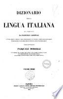 Dizionario della lingua italiana gia pubblicato da Francesco Cardinali