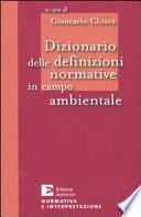 Dizionario delle definizioni normative in campo ambientale