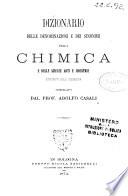 Dizionario delle denominazioni e dei sinomini della chimica e delle scienze arti e industrie attinenti alla medesima
