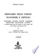 Dizionario delle parole nuovissime e dificili