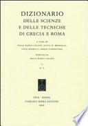 Dizionario delle scienze e delle tecniche di Grecia e Roma