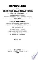 Dizionario delle scienze matematiche pure ed applicate