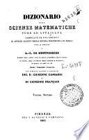 Dizionario delle scienze matematiche pure ed applicate