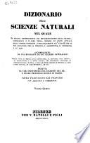 Dizionario delle scienze naturali nel quale si tratta metodicamente dei differenti esseri della natura, ... accompagnato da una biografia de' piu celebri naturalisti, opera utile ai medici, agli agricoltori, ai mercanti, agli artisti, ai manifattori, ... redatta da varj professori del giardino del re e delle principali scuole di Parigi