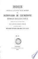 Dizionario di erudizione storico-ecclesiastica