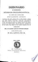 Dizionario di erudizione storico-ecclesiastica