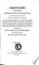 Dizionario di erudizione storico-ecclesiastica