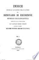 Dizionario di erudizione storico-ecclesiastica