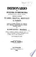 Dizionario di Fisica e Chimica applicata alle Arti secondo le dottrine di Libes, Chaptal, Berthollet, e Parkes