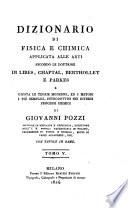 Dizionario di fisica e chimica (etc.)