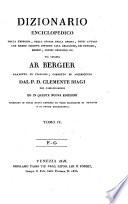 Dizionario enciclopedico della teologia, della storia della chiesa, degli autori che hanno scritto intorno alla religione, dei concilii (etc.)