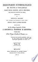 Dizionario Etimologico Di Tutti I Vocaboli 