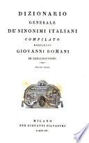 Dizionario generale de' sinonimi italiani compilato dall'abate Giovanni Romani di Casalmaggiore