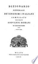 Dizionario generale de' sinonimi italiani