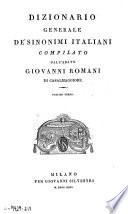 Dizionario generale de' sinonimi italiani