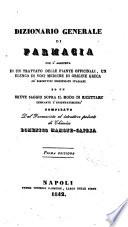 Dizionario generale di farmacia compilato da Domenico Mamone-Capria