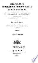 Dizionario geografico fisico storico della Toscana