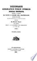 Dizionario geografico fisico storico della Toscana