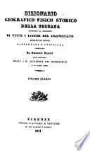 Dizionario geografico, fisico, storico della Toscana: P-R