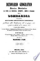 Dizionario geografico storico statistico di tutte le provincie (etc.)