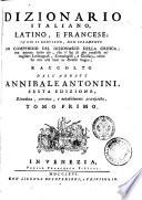 Dizionario Italiano, Latino, E Francese