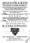 Dizionario italiano, latino, illirico